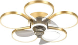 500MM Matt Gold Modern Ceiling Fan Chandelier with Remote Control ABS Blades