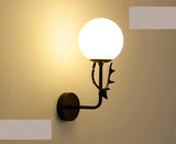 Black Stag Frosted Glass Wall Lamp Light