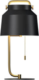 Desk Console Table Lamp with Black Color Shade for Bedside Home and Office Use