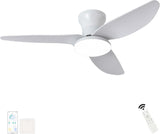 36 INCH HUGGER WIND LEAF CEILING FAN REMOTE CONTROLLED - White