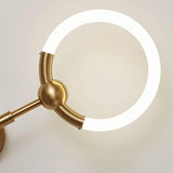 600MM LED Gold Long Ring Wall Light - Warm White