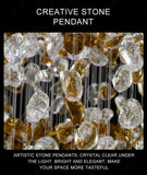 Meteoroid Chandelier Double Height - Amber Color