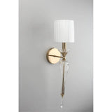 Wall Light Wall Sconce Light Electroplated Brushed Brass with Fabric Shade - Warm White - Ashish Electrical India