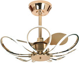 600MM Golden Ceiling Fan Chandelier with Remote Control ABS Blades - Warm White