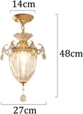 Brass Vintage Gold Glass Pendant Ceiling Light