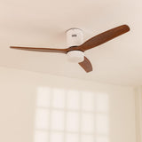 52 INCH 3 BLADE WIND CEILING Hugger FAN With Light REMOTE CONTROLLED - DARK WOOD