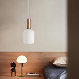 Gold Fluted Frost Glass Pendant Ceiling Light for Drawing Room Living Room - Warm White