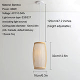 Led Cane Modern Pendant Light for Bedside Dining Hanging Light - Warm White