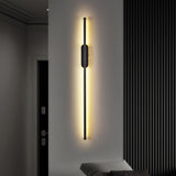 800 MM LED Black Long Modern Wall Light - Warm White