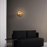 Aber Glass Wall Light Brass Gold Metal Bedroom Living Room Wall Light - Warm White (Copy)