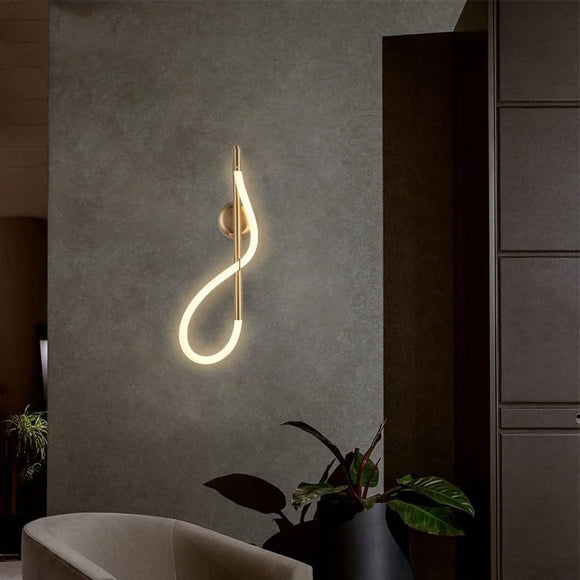 600MM LED Gold Long Acrylic Tube Wall Light - Natural White