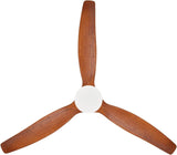 52 INCH 3 BLADE WIND CEILING Hugger FAN With Light REMOTE CONTROLLED - DARK WOOD