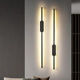 800 MM LED Black Long Modern Wall Light - Warm White