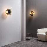 Aber Glass Wall Light Brass Gold Metal Bedroom Living Room Wall Light - Warm White (Copy)