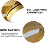 54 Inch 6 Blade Wind lamp ceiling fan remote Controlled - Matt Gold