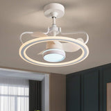 24 Inch White Profile Ceiling Light with Fan LED Chandelier