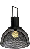 Matt Black Pendant Bedside Ceiling Lights - Warm White