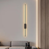 800 MM LED Black Long Modern Wall Light - Warm White