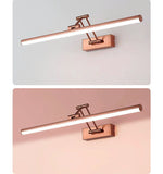 Modern Led Bathroom Rose Gold Metal Vanity Picture Mirror Light Wall Lamp - 3 Color in 1