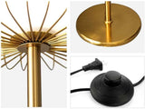 Metal Floor lamp with Frost Glass Cage Living Room Standing lamp - Gold