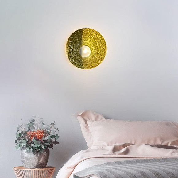 LED Modern Gold Metal Wall Light for Drawing Room - Warm White - Ashish Electrical India