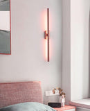 600 MM LED Glossy Rose Gold Plated Long Tube Wall Light - Warm White