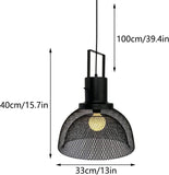 Matt Black Pendant Bedside Ceiling Lights - Warm White