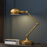 Traditional Vintage Lamp, Antique Style Desk Lamp Fixture, Satin Brass Finish, Metal for Home and Office Table