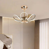 600MM Golden Ceiling Fan Chandelier with Remote Control ABS Blades - Warm White