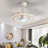 24 Inch White Profile Ceiling Light with Fan LED Chandelier