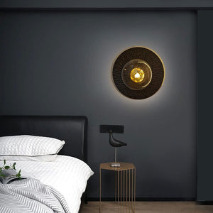 LED Modern Black Metal Wall Light for Drawing Room - Warm White