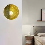 LED Modern Gold Metal Wall Light for Drawing Room - Warm White