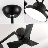 High Quality Silent Function Ceiling Fan With 3 Blades - Black