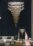 Meteoroid Chandelier Double Height - Amber Color