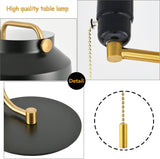 Desk Console Table Lamp with Black Color Shade for Bedside Home and Office Use