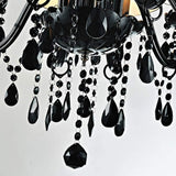 8 Light Black Glass Italian Chandelier Ceiling Lights Hanging - Warm White
