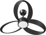 42 Inch Wind lamp ceiling fan remote Controlled - Black