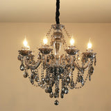 8 Light Smokey Glass Italian Chandelier Ceiling Lights Hanging - Warm White