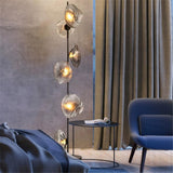 6 Smoke Glass Black Floor lamp Living Room Light for Home Lighting Standing lamp
