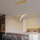 1000MM Matt Gold LED Pendant Chandelier Twisty Curl Lights Dining Room Lamp - Warm White - Ashish Electrical India
