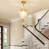 Brass Vintage Gold Glass Pendant Ceiling Light