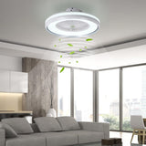 500 MM White Mesh Ceiling Light with Fan LED Chandelier - Warm White