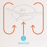 52 INCH HUGGER WIND LEAF CEILING FAN REMOTE CONTROLLED - Natural WOOD