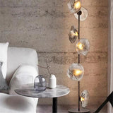 6 Smoke Glass Black Floor lamp Living Room Light for Home Lighting Standing lamp