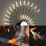 42 Light Black Body Acrylic LED Chandelier for Ultra Low Height Living Room