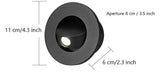 LED 6W Black Bedside Wall Light with Pop Up Adjustable Spot - Warm White