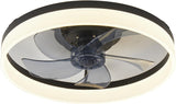 20 Inch Black Profile Ceiling Light with Fan LED Chandelier