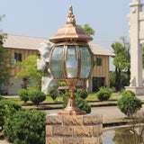 Retro Pillar Light Antique Gate Lamp E27 Lantern Post E27 - Bronze - Ashish Electrical India