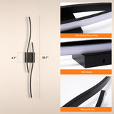 800 MM LED Black Long Wall Light Living Room Bedside Light