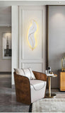 900MM Led Resin White Feather Room Wall Light - Warm White